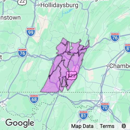Fulton County Pennsylvania real estate agent mailing area