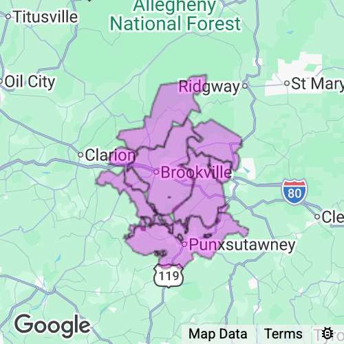 Jefferson County Pennsylvania real estate agent mailing area