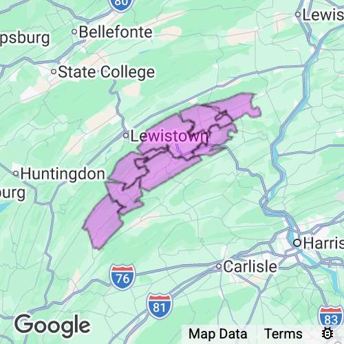 Juniata County Pennsylvania real estate agent mailing area