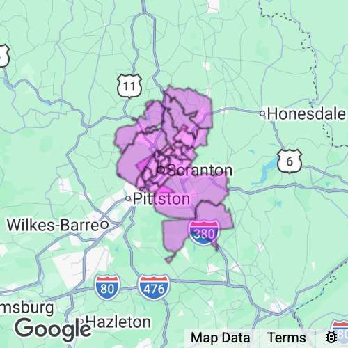 Lackawanna County Pennsylvania real estate agent mailing area