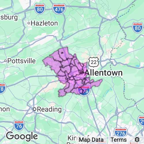 Lehigh County Pennsylvania real estate agent mailing area