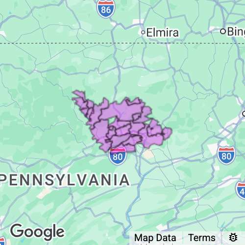 Lycoming County Pennsylvania real estate agent mailing area