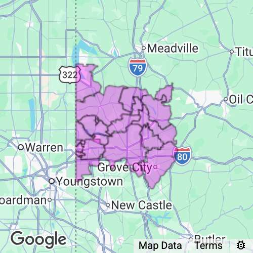 Mercer County Pennsylvania real estate agent mailing area