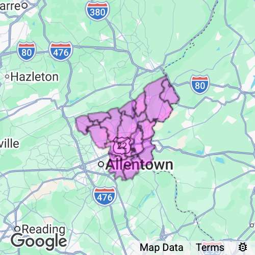 Northampton County Pennsylvania real estate agent mailing area