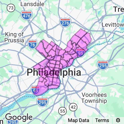 Philadelphia County Pennsylvania real estate agent mailing area
