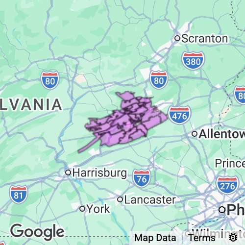 Schuylkill County Pennsylvania real estate agent mailing area