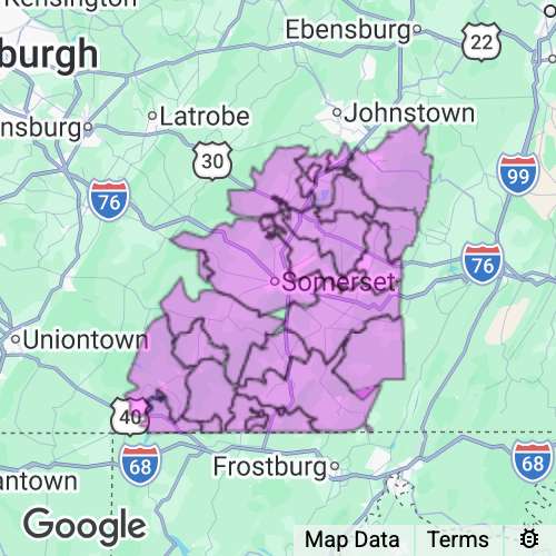 Somerset County Pennsylvania real estate agent mailing area