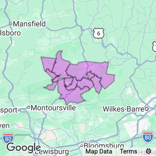 Sullivan County Pennsylvania real estate agent mailing area