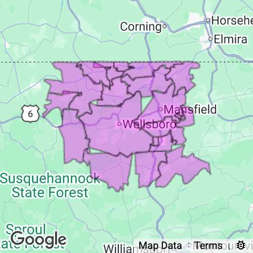 Tioga County Pennsylvania real estate agent mailing area