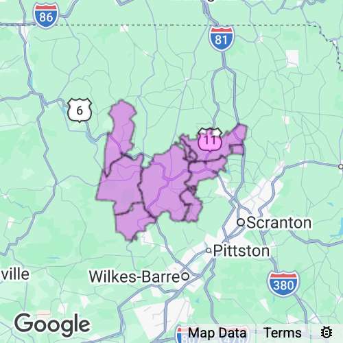 Wyoming County Pennsylvania real estate agent mailing area