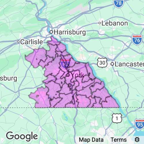 York County Pennsylvania real estate agent mailing area