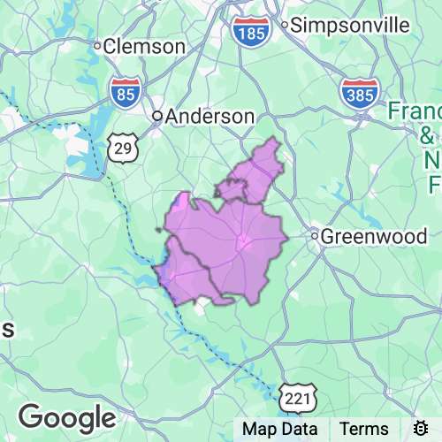 Abbeville County South Carolina real estate agent mailing area