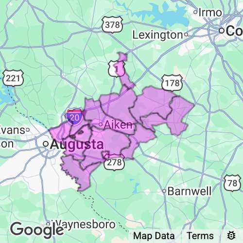 Aiken County South Carolina real estate agent mailing area