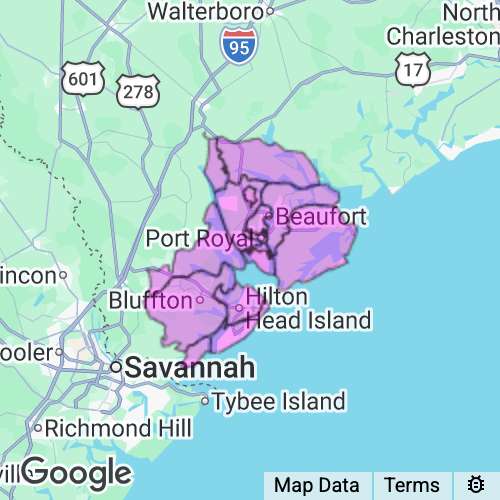 Beaufort County South Carolina real estate agent mailing area
