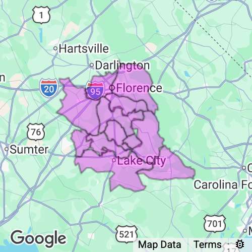 Florence County South Carolina real estate agent mailing area