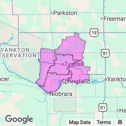 BON HOMME county map