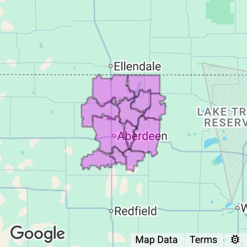 BROWN county map
