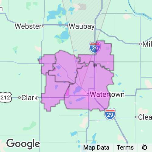 CODINGTON county map