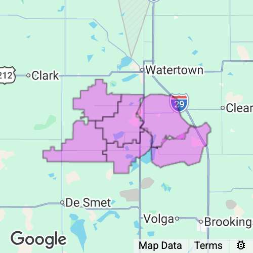 HAMLIN county map
