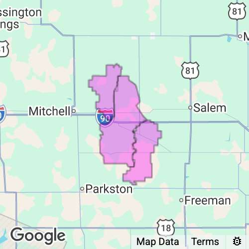 HANSON county map
