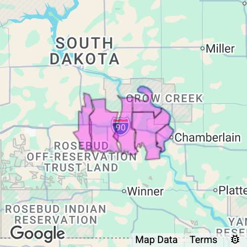 LYMAN county map