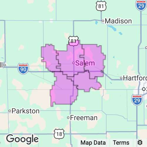 MCCOOK county map