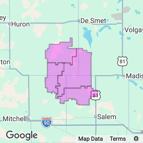 MINER county map