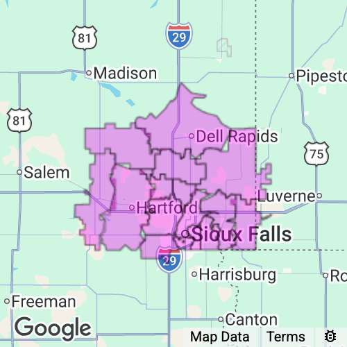MINNEHAHA county map