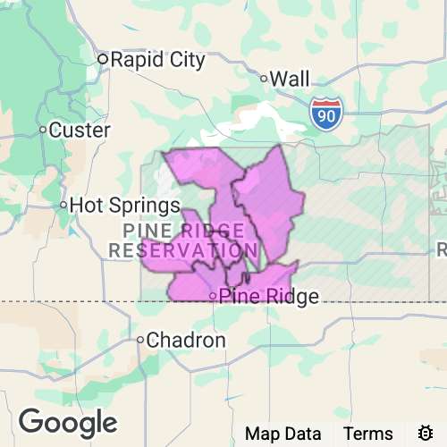 OGLALA LAKOTA county map
