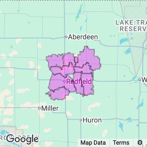 SPINK county map