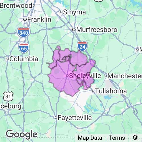 BEDFORD county map