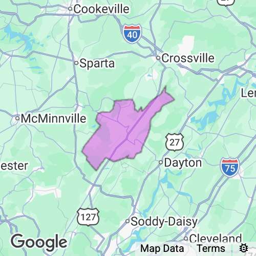 BLEDSOE county map