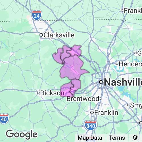 CHEATHAM county map