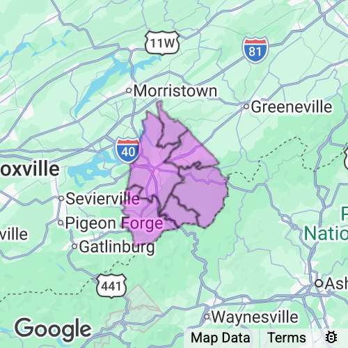 COCKE county map