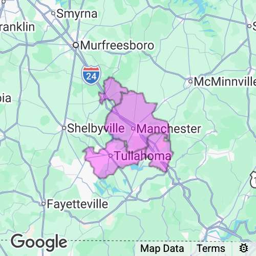 COFFEE county map
