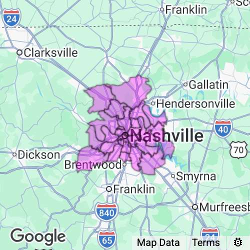 DAVIDSON county map