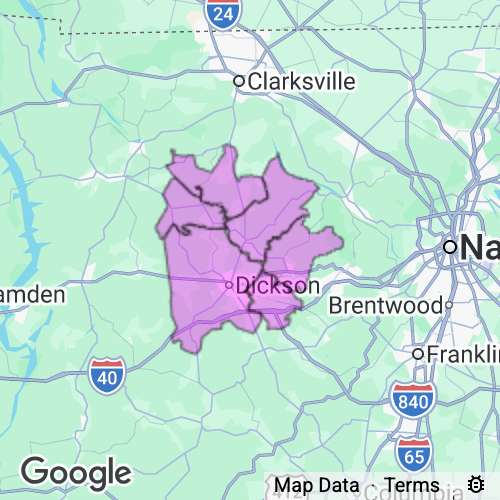 DICKSON county map