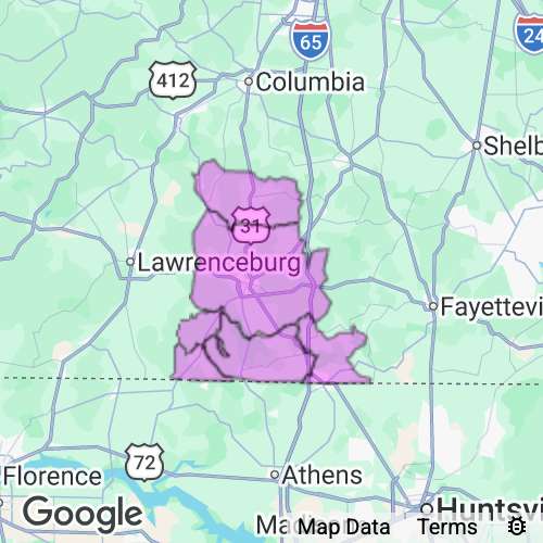 GILES county map