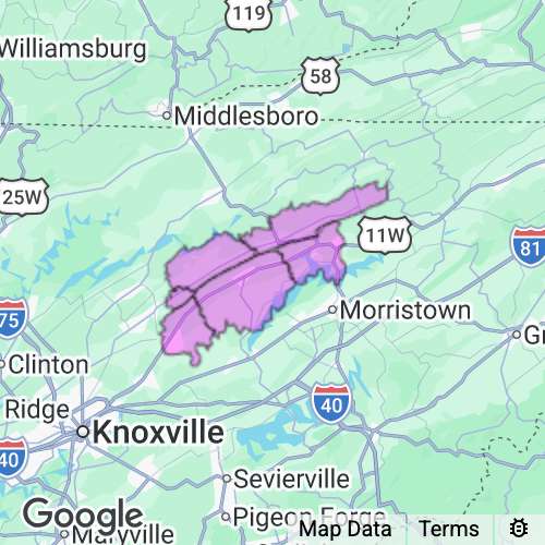 GRAINGER county map
