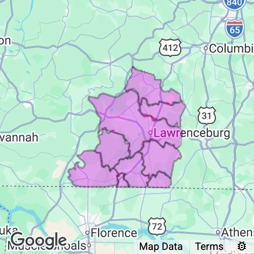 LAWRENCE county map