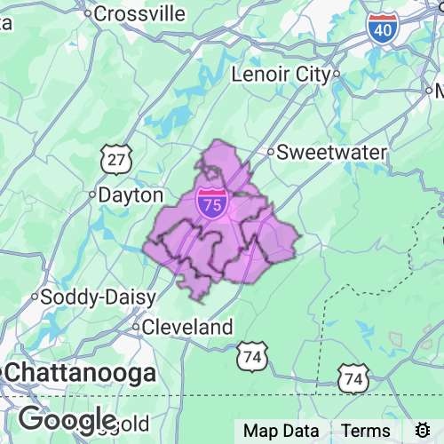 MCMINN county map