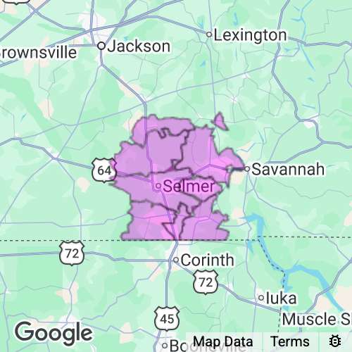 MCNAIRY county map
