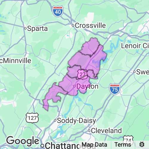 RHEA county map