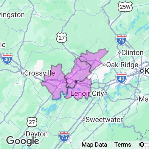 ROANE county map