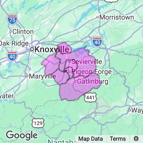 SEVIER county map