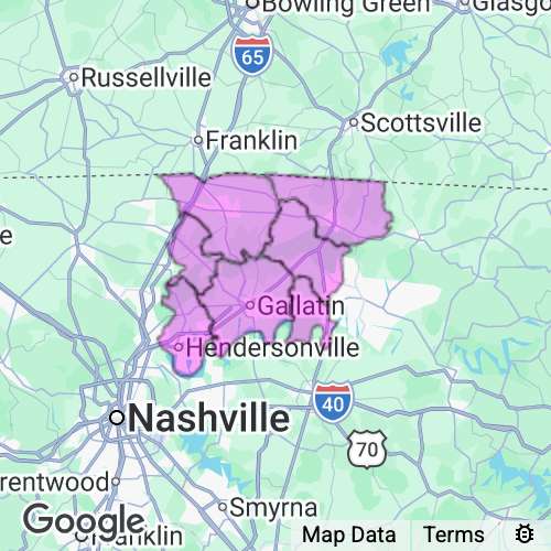 SUMNER county map