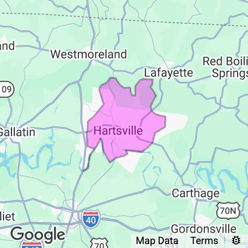 TROUSDALE county map