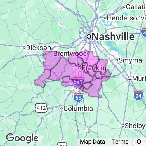 WILLIAMSON county map