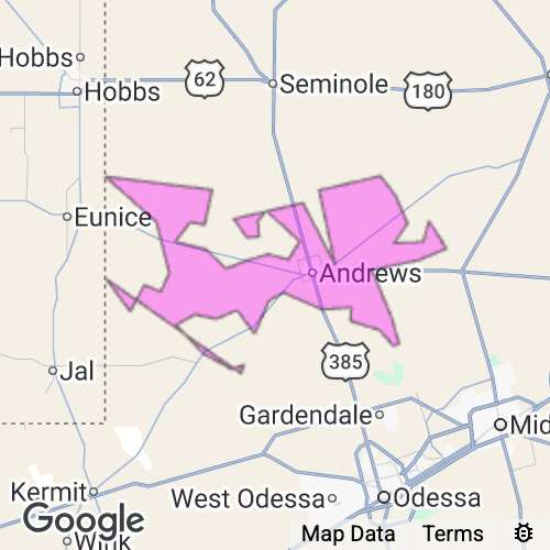 Andrews County Texas real estate agent mailing area