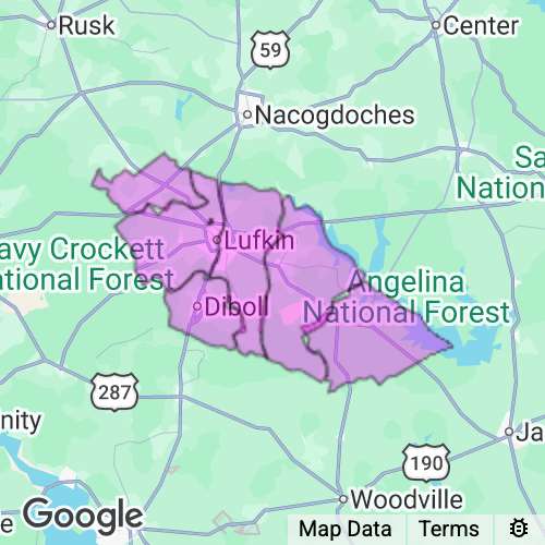 Angelina County Texas real estate agent mailing area